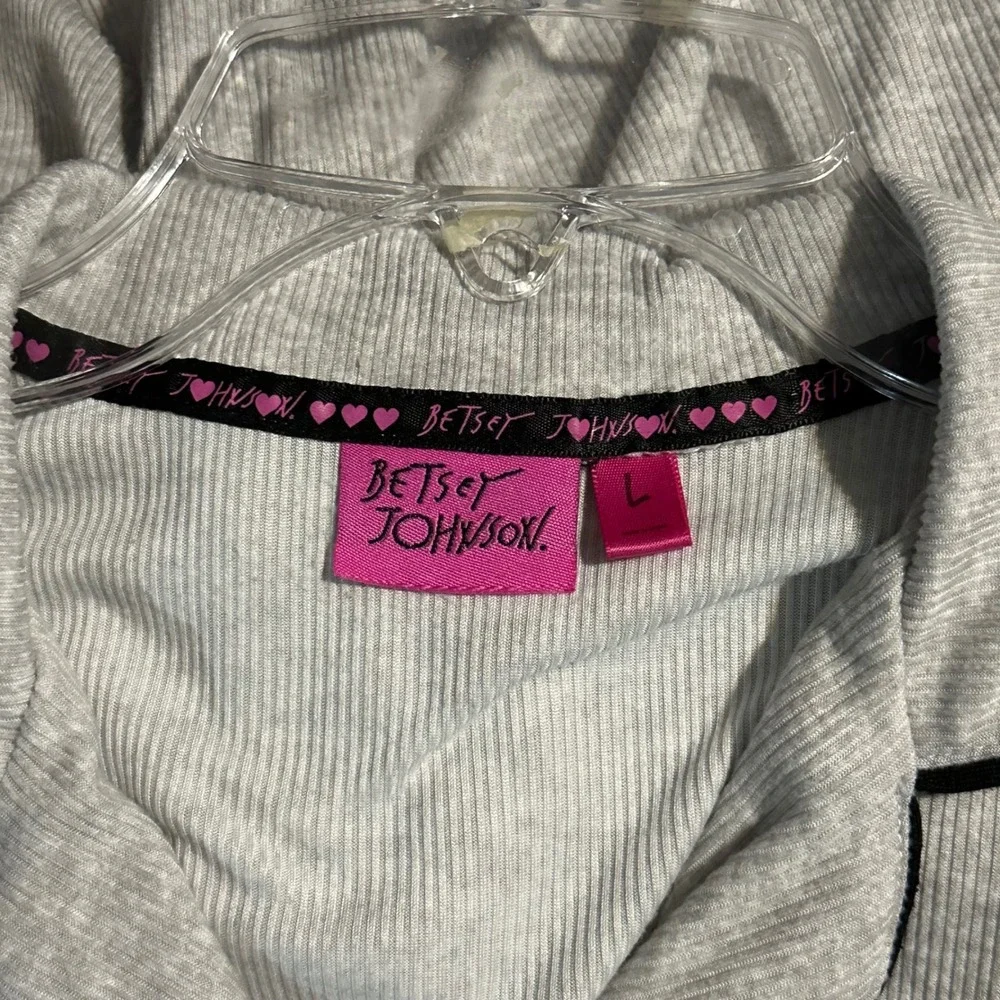 Betsey Johnson Pajama Set Large Short‎ Sleeve Button Top Shorts Lounge Sleepwear